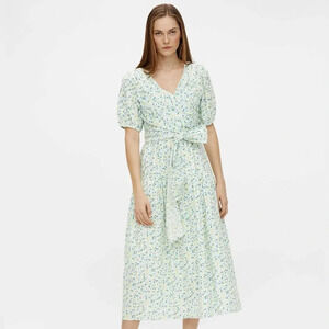 NWOT YAS Floral Wrap Midi Dress